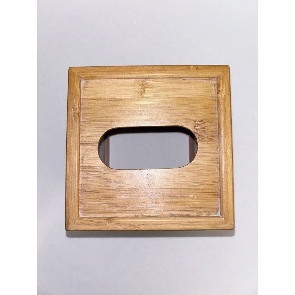 Bamboo Square Tissue Box Cover